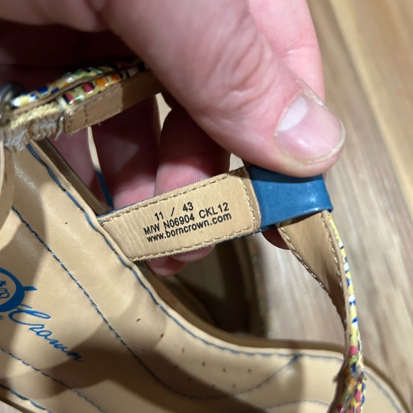 Born Crown Leather Animal Print Sandals NWOT Size 11 - Picture 5 of 5